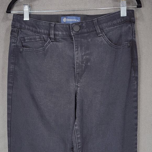 Democracy sz 8 Ab Technology Skinny Jean Women Faded Black Stretch Shaping 29x26 - Picture 6 of 10